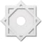 Ekena Millwork Axel Architectural Grade PVC Contemporary Ceiling Medallion, 14"OD x 3"ID x 7 3/4"C x 1"P CMP14AL-03000 - alternate 1